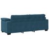 vidaXL 3-Sitzer-Sofa Blau 220x77x82 cm Samt