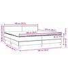 vidaXL Boxspringbett mit Matratze Dunkelgrau 180x220 cm Samt