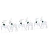 vidaXL LED Rentiere 6 stk. Silber 45 x 19 x 65 cm Stoff
