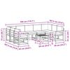 vidaXL Outdoor-Sofagarnitur mit Kissen 10 pcs Natur und Anthrazit