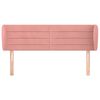 vidaXL Kopfteil mit Ohren Rosa 147x23x78/88 cm Samt