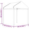 vidaXL Pavillon mit Dach Weiß 6,69x2,28x2,69 m Polyethylen