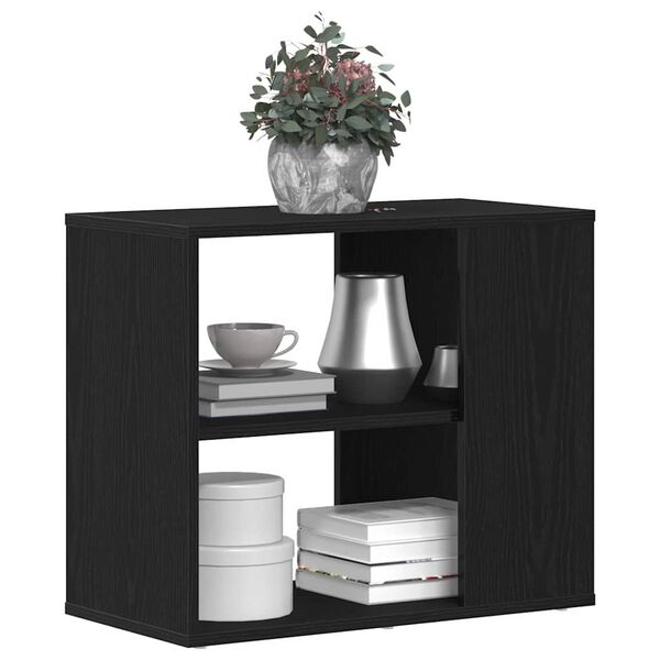 vidaXL Sideboard Schwarz Eichen-Optik 60 x 30 x 50 cm Holzwerkstoff