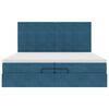 vidaXL Ottoman-Bett mit Matratzen Dunkelblau 200x200 cm Samt
