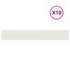 vidaXL Raseneinfassung 10 Stk. 15 x 103 cm Kaltgewalzter Stahl Wei&szlig;