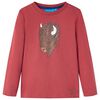 Kinder-Langarmshirt Dunkelrot 92