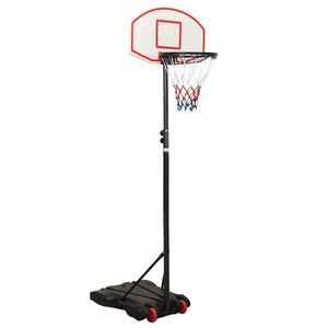 vidaXL Basketballst&auml;nder Wei&szlig; 216-250 cm Polyethylen