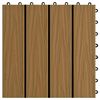 vidaXL Terrassenfliese 3D-Design 11 pcs Teak 30 x 30 cm WPC