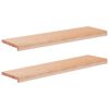 vidaXL Fensterb&auml;nke 2 stk. Natur 90 x 25 x 2 cm Massivholz Buche