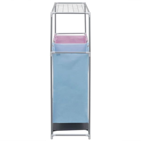 2-Kammer-Wäschekorb mit Trockengestell