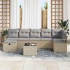 vidaXL Sofa Set mit Kissen 5 pcs Poly-Rattan