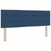 vidaXL Boxspringbett mit Matratze mit Kopfteil Blau 140 x 190 cm Stoff