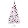vidaXL K&uuml;nstlicher klappbarer Weihnachtsbaum Wei&szlig; 180 cm PVC und Stahl
