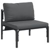 vidaXL Garten-Sofa-Set mit Kissen 4 pcs Anthrazit Stahl
