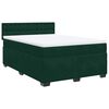 vidaXL Boxspringbett mit Matratze Dunkelgr&uuml;n 140x200 cm Samt