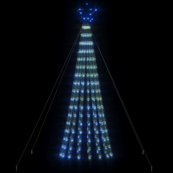 vidaXL LED Weihnachtsbaum 275 LEDs Blau 180 cm