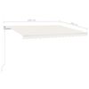 vidaXL Automatische Markise mit LED & Windsensor 450x300 cm Creme
