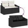 vidaXL Garten-Sofa-Set 8 pcs Schwarz 55 x 62 x 69 cm Poly Rattan