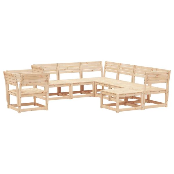vidaXL 8-tlg. Garten-Lounge-Set Massivholz Kiefer