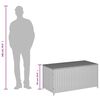 vidaXL Gartentruhe Beige 190L Poly Rattan