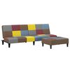 vidaXL Schlafsofa 2-Sitzer mit Fu&szlig;hocker Patchwork Stoff