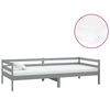 vidaXL Tagesbett mit Matratze 90x200 cm Grau Kiefer Massivholz