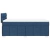 vidaXL Boxspringbett mit Matratze Blau 90x200 cm Stoff