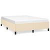 vidaXL Bettgestell ohne Matratze Creme 140x200 cm Stoff