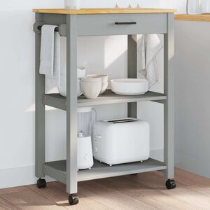 vidaXL K&uuml;chenwagen MONZA 60x40x88,5 cm Massivholz Kiefer