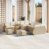 vidaXL Gartensofa-set 13 pcs Beige Poly-Rattan