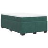 vidaXL Boxspringbett mit Matratze Dunkelgr&uuml;n 120x190 cm Samt