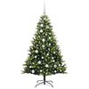 vidaXL K&uuml;nstlicher geflammter Weihnachtsbaum 150 LEDs Gr&uuml;n 120 cm