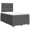 vidaXL Boxspringbett mit Matratze Dunkelgrau 120x190 cm Stoff