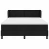 vidaXL Boxspringbett mit Matratze Schwarz 140 x 200 cm Stoff
