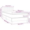 vidaXL Boxspringbett mit Matratze Dunkelbraun 90x200 cm Stoff