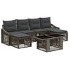 vidaXL Gartensofa-set 7 stk. Grau und Dunkelgrau Poly-Rattan