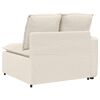 vidaXL Modulares Sofa Endmodul mit Armlehne Kissen Creme 100 cm