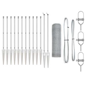 vidaXL Zaunpfosten Silber