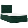 vidaXL Ottoman-Bett mit Matratzen Dunkelgr&uuml;n 120x200 cm Samt