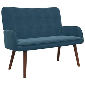 vidaXL 2-Sitzer Sofa Blau 115 x 61 x 87 cm Samt