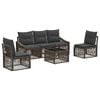 vidaXL Gartensofa-set 6 pcs Grau Poly-Rattan
