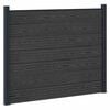 vidaXL Zaunelement WPC und Aluminium Schwarz