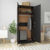 vidaXL Kleiderschrank Schwarz 90x52x200 cm Holzwerkstoff