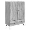 vidaXL Sideboard Sonoma-Grau 66 x 34,5 x 95 cm Holzwerkstoff