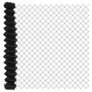 vidaXL Maschendrahtzaun 10 x 1,6 m Stahl Grau
