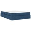 vidaXL Aufbewahrungsbett mit Matratze Blau 140 x 200 cm Polyester