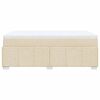 vidaXL Boxspringbett mit Matratze Creme 120x200 cm Stoff