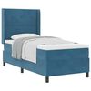 vidaXL Boxspringbett mit Kopfteil Blau 90 x 200 cm Samt