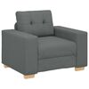 vidaXL Sofa 3 pcs Dunkelgrau 221 x 80 x 80 cm Leinenmischgewebe