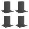 vidaXL runder Bodenanker 4 Stk. Anthrazit 15 x 15 x 15 cm Metall